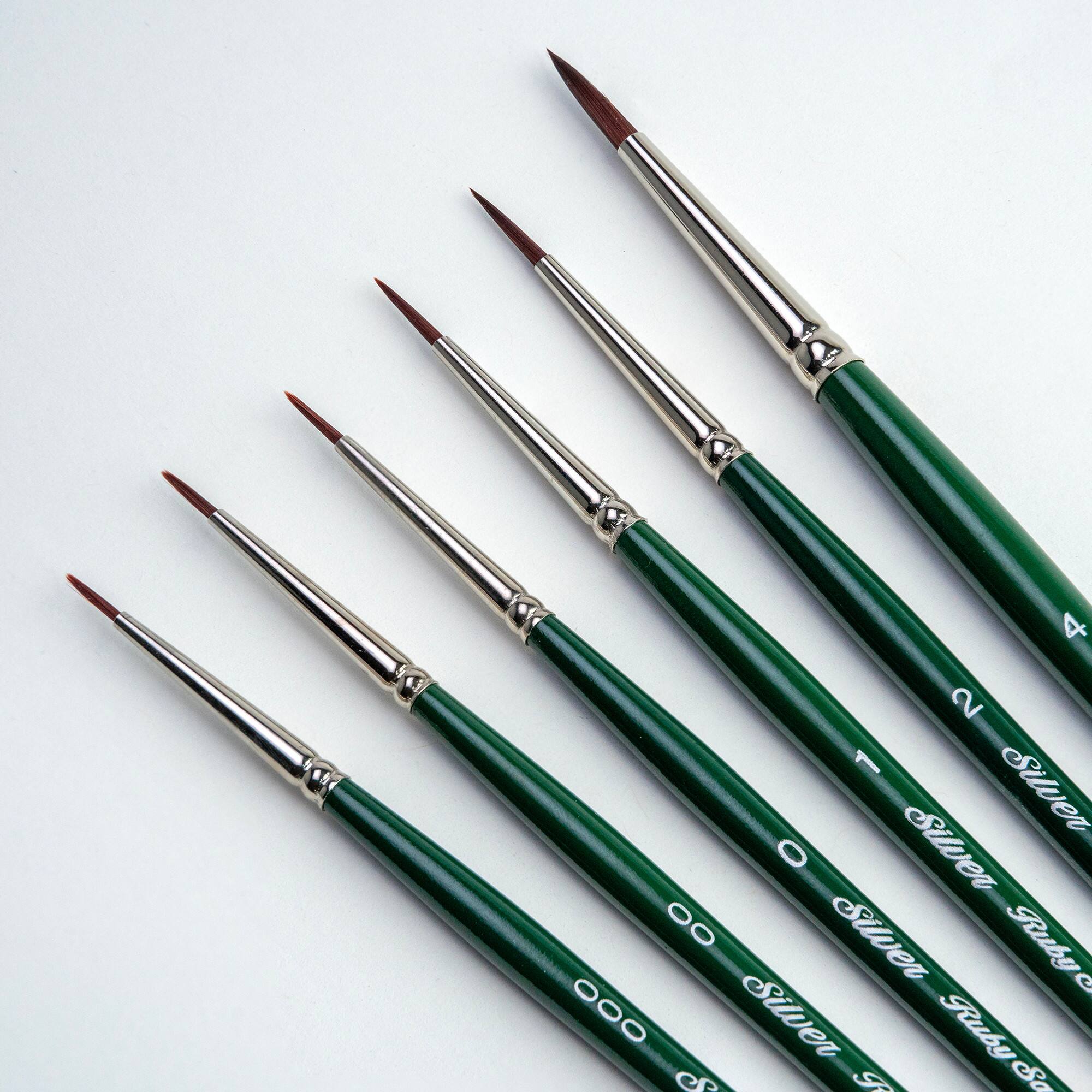 Silver Brush Limited Ruby Satin® 6 Piece Round Brush Set